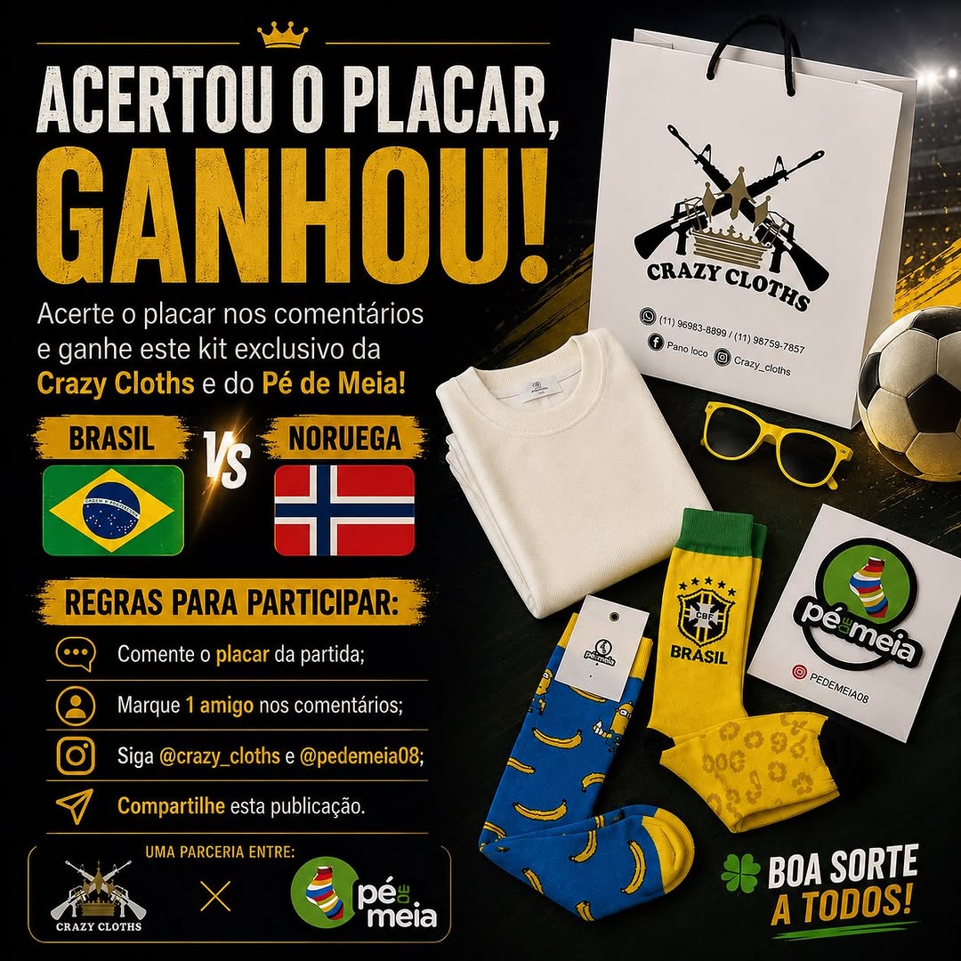 Publicação da Crazy Cloths no Instagram