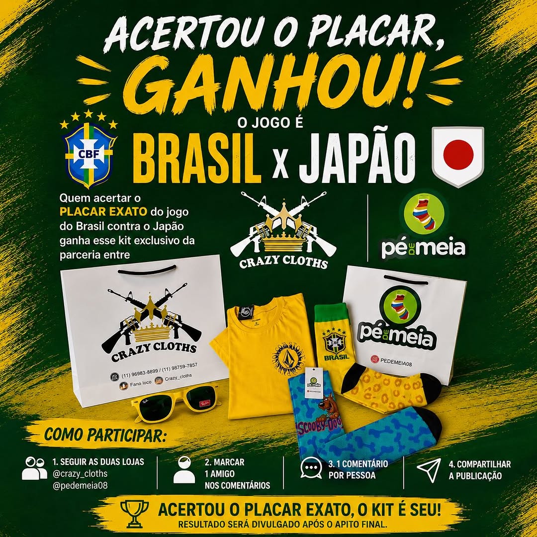 Publicação da Crazy Cloths no Instagram