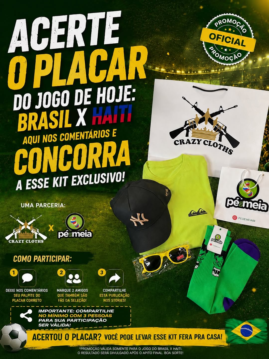 Publicação da Crazy Cloths no Instagram